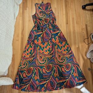 Colorful Paisley Maxi Dress